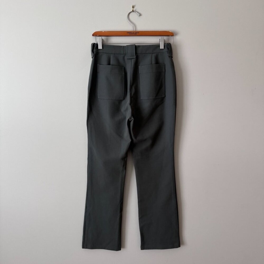 Aritzia | Wilfred Free Green Exposed Zipper Bootcut Dress Pants - Size 8 - Picture 4 of 11